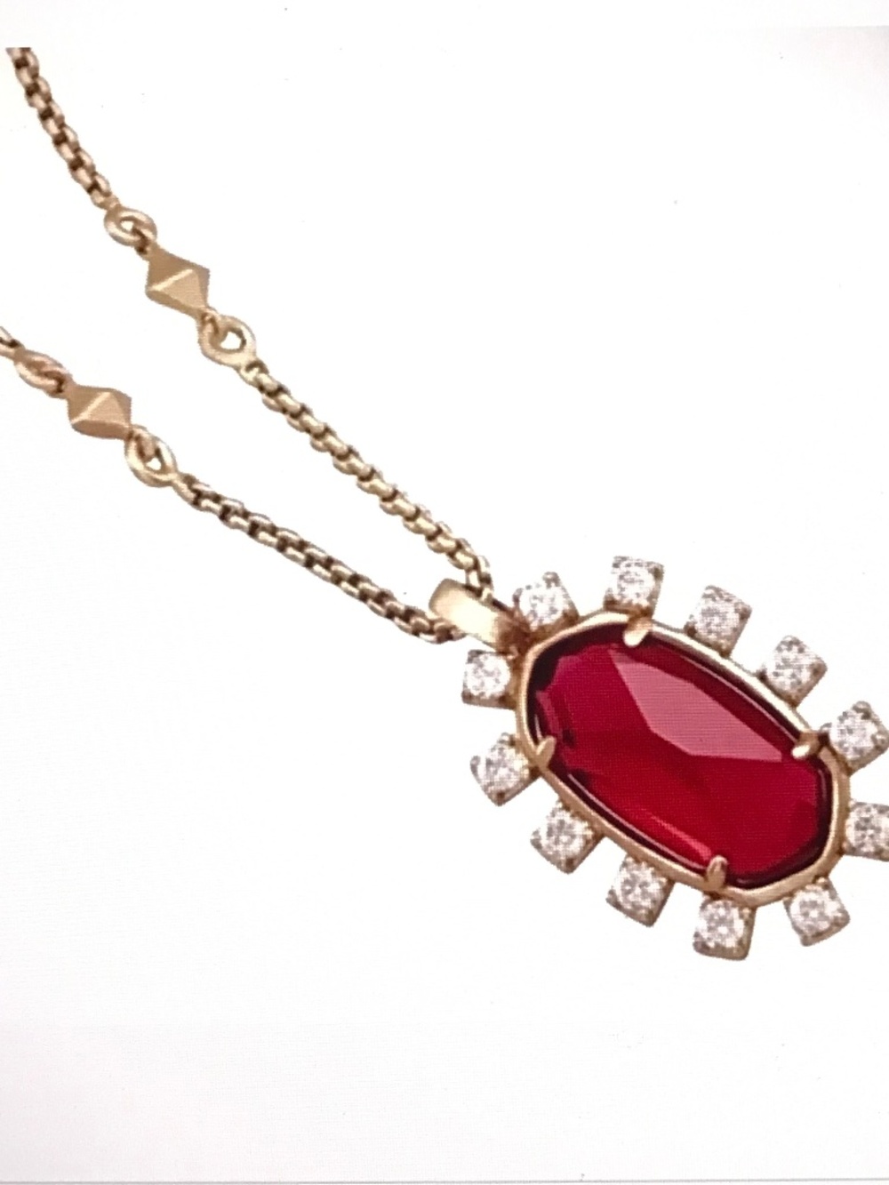 KENDRA SCOTT Brett Necklace Adjustable Red Crystal Necklace